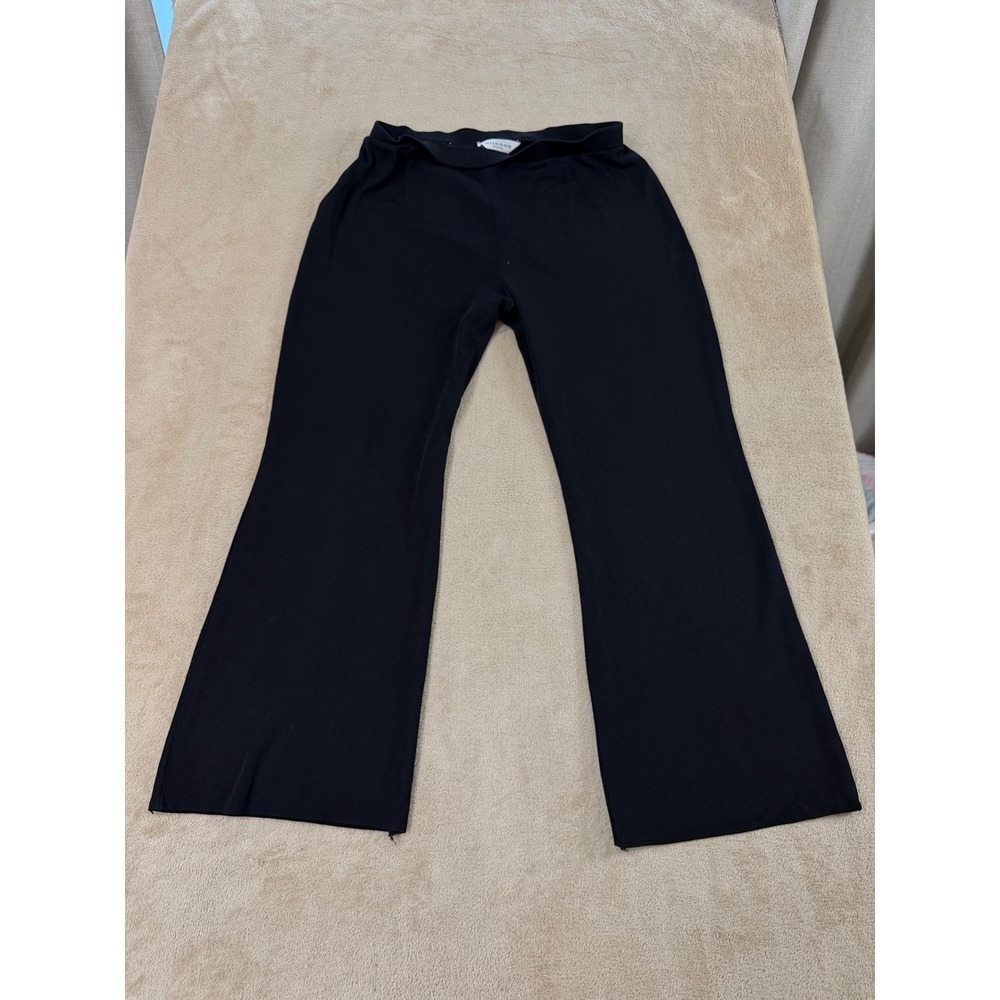 Misook Petite Knit Wide Leg Women's MP‎ Pull On Pants Elastic Waist Trousers